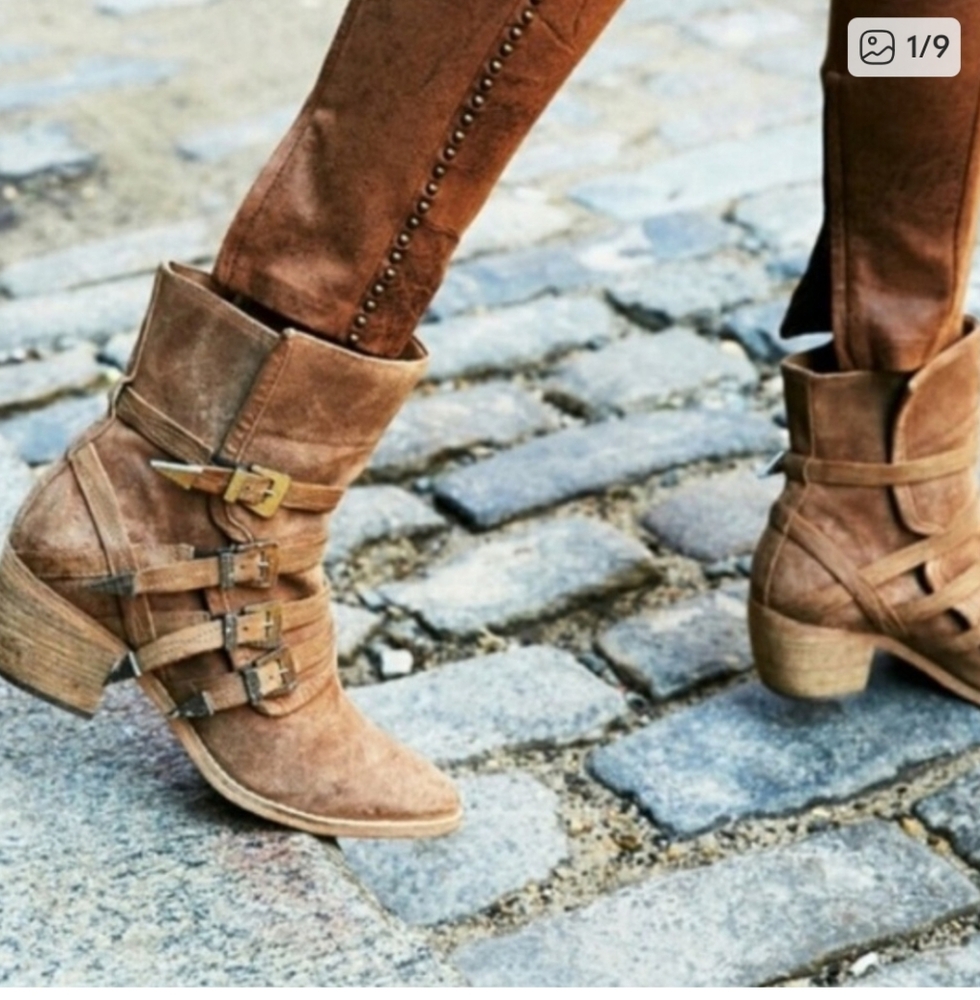 Free People Brown Ankle Boots